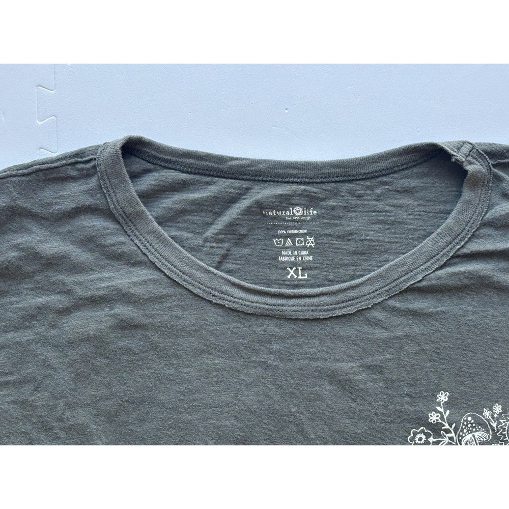 NATURAL LIFE Womens Long Sleeve Tshirt The Little Things 100% Cotton Granola -XL - Picture 3 of 9